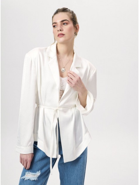 PROJECT SOMA Mazu Kimono Blazer White Λευκό Κιμονό Μπλέιζερ