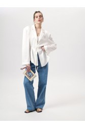 PROJECT SOMA Mazu Kimono Blazer White Λευκό Κιμονό Μπλέιζερ