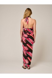 PROJECT SOMA Peony Scarf Εμπριμέ Παρεό Μαντήλι