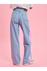PROJECT SOMA Rise Jeans  Τζιν Παντελόνι με Ροζ Γραμμές