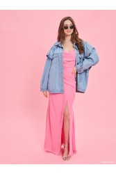 PROJECT SOMA Shine Dress Ροζ Μάξι Φόρεμα