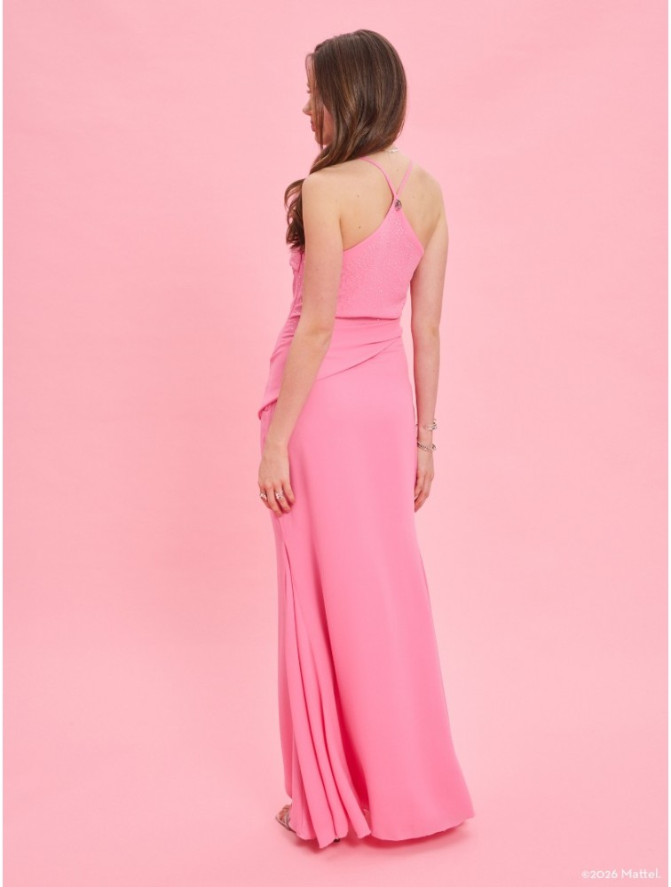 PROJECT SOMA Shine Dress Ροζ Μάξι Φόρεμα