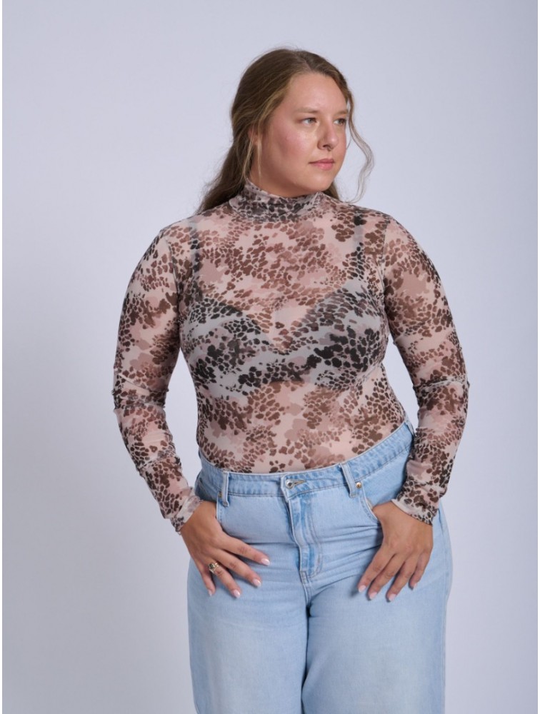 PROJECT SOMA Tarbes Greige Bodysuit Εμπριμέ Κορμάκι