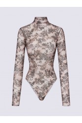 PROJECT SOMA Tarbes Greige Bodysuit Εμπριμέ Κορμάκι