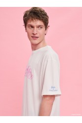 PROJECT SOMA Vibrant T Shirt Λευκό T Shirt με Λογότυπο Barbie