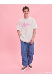 PROJECT SOMA Vibrant T Shirt Λευκό T Shirt με Λογότυπο Barbie