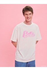 PROJECT SOMA Vibrant T Shirt Λευκό T Shirt με Λογότυπο Barbie