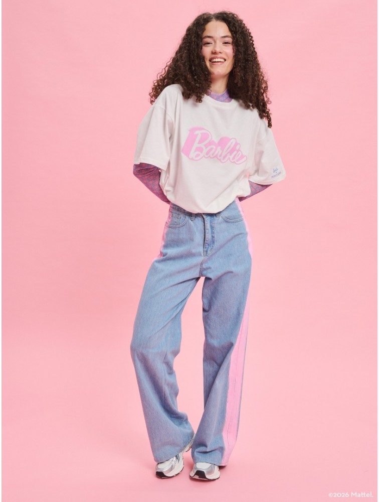 PROJECT SOMA Vibrant T Shirt Λευκό T Shirt με Λογότυπο Barbie