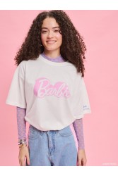 PROJECT SOMA Vibrant T Shirt Λευκό T Shirt με Λογότυπο Barbie