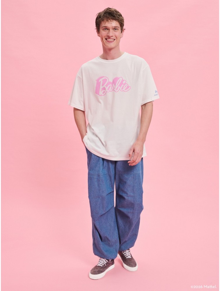 PROJECT SOMA Vibrant T Shirt Λευκό T Shirt με Λογότυπο Barbie