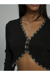 PROJECT SOMA Vanessa Black Top Μαύρο Τοπ