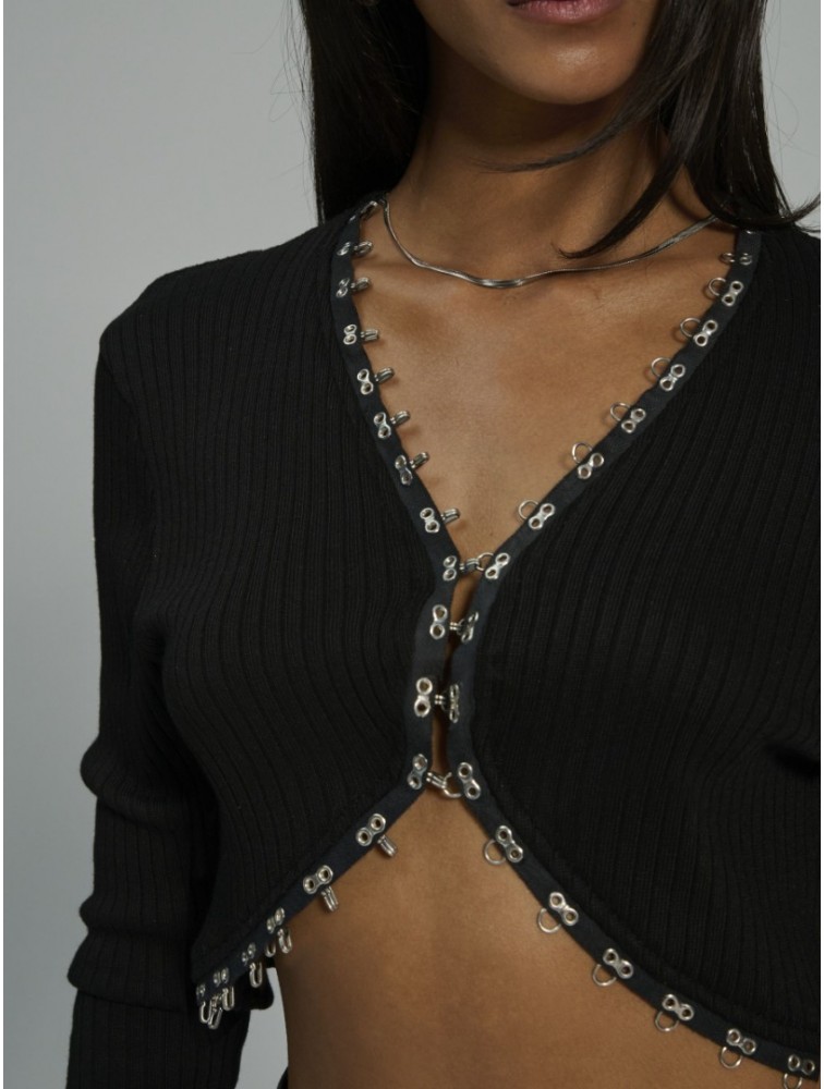 PROJECT SOMA Vanessa Black Top Μαύρο Τοπ