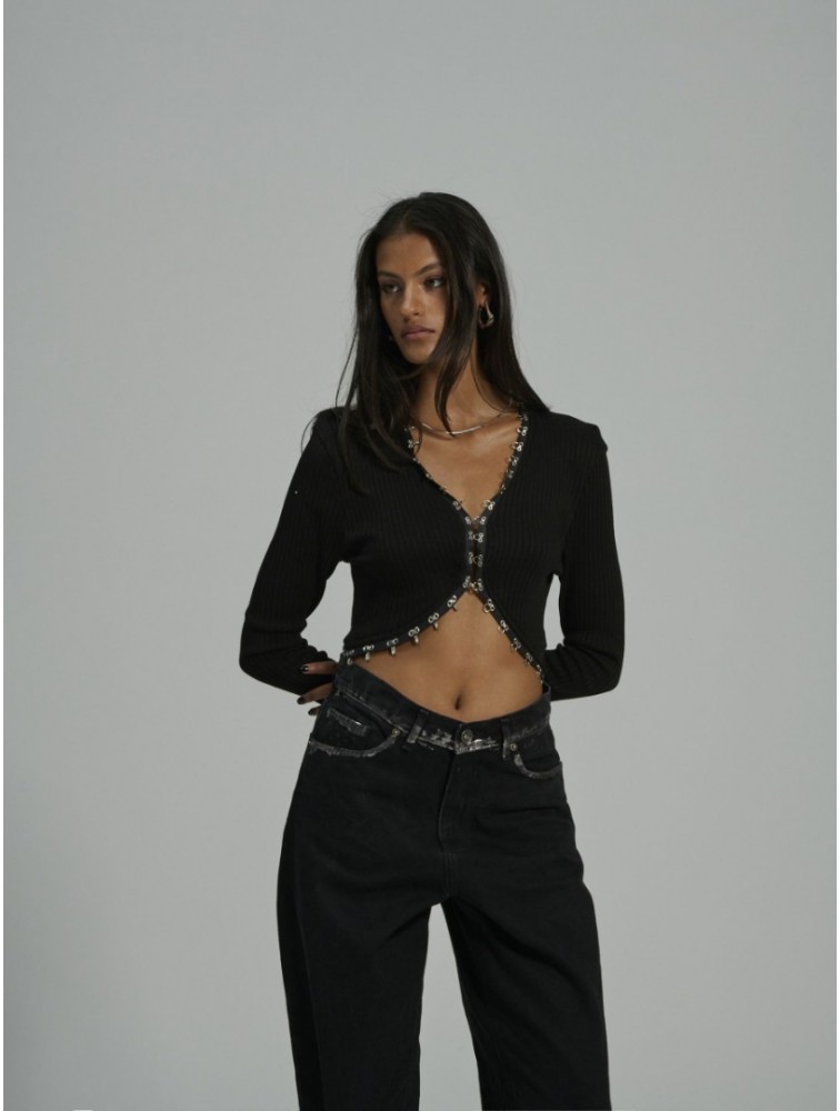 PROJECT SOMA Vanessa Black Top Μαύρο Τοπ