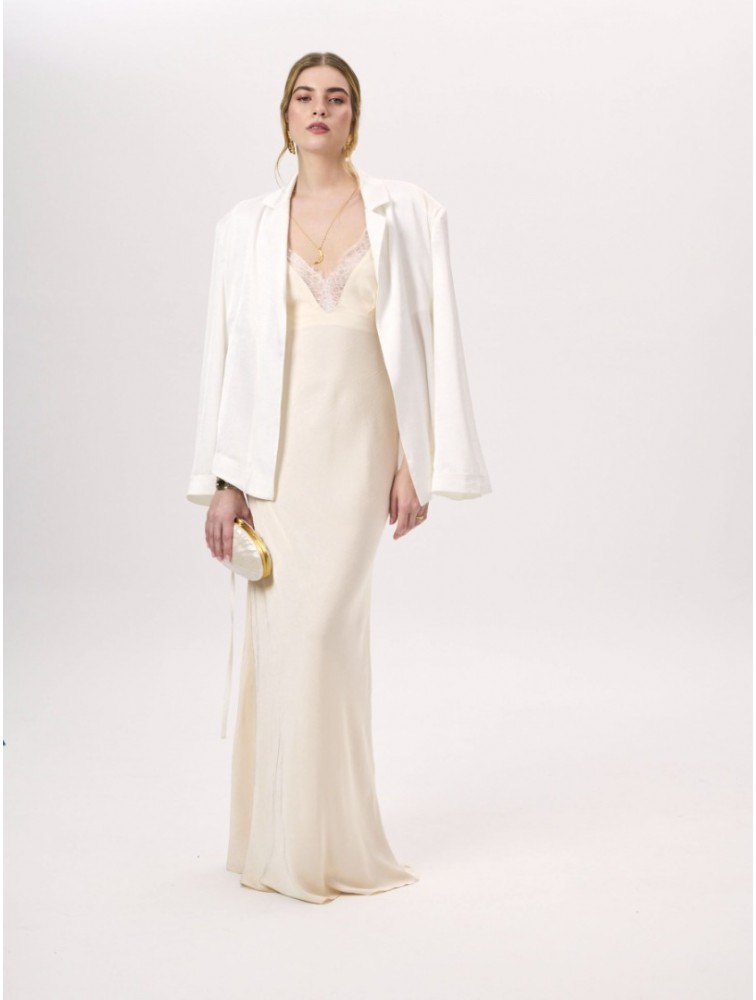 PROJECT SOMA Mazu Kimono Blazer White Λευκό Κιμονό Μπλέιζερ