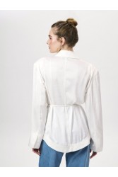 PROJECT SOMA Mazu Kimono Blazer White Λευκό Κιμονό Μπλέιζερ