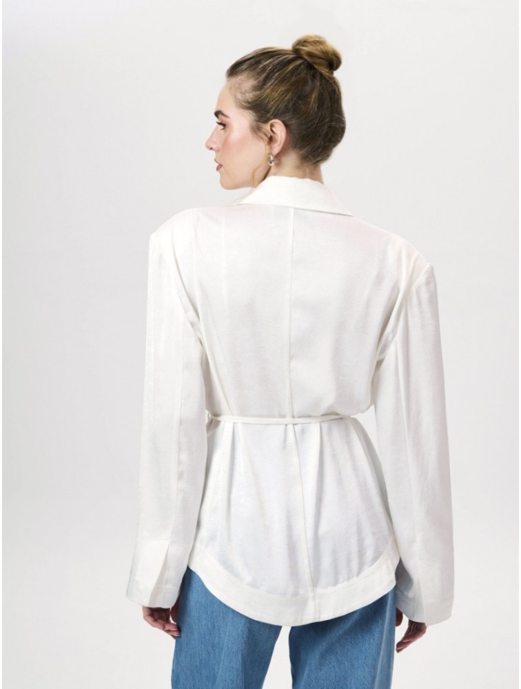 PROJECT SOMA Mazu Kimono Blazer White Λευκό Κιμονό Μπλέιζερ