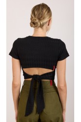 SALT & PEPPER JEANS Lena Black Μαύρο Τοπ