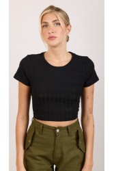 SALT & PEPPER JEANS Lena Black Μαύρο Τοπ