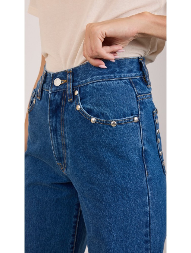 SALT & PEPPER JEANS Marissa S/W Studded Ψηλόμεσο Τζιν με Τρουκς