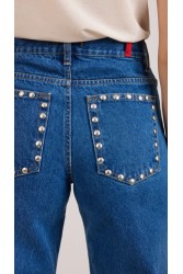 SALT & PEPPER JEANS Marissa S/W Studded Ψηλόμεσο Τζιν με Τρουκς