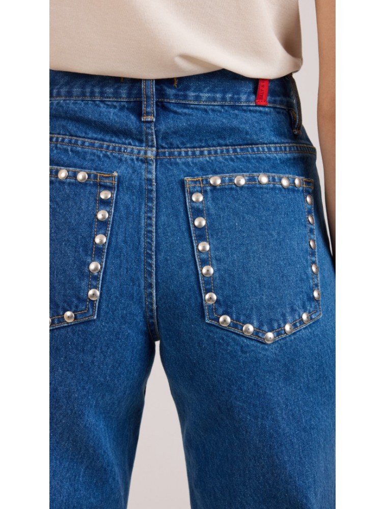 SALT & PEPPER JEANS Marissa S/W Studded Ψηλόμεσο Τζιν με Τρουκς