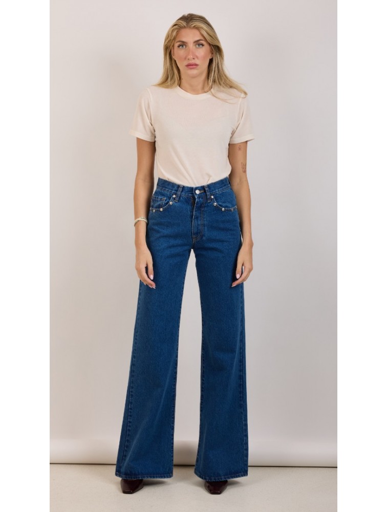 SALT & PEPPER JEANS Marissa S/W Studded Ψηλόμεσο Τζιν με Τρουκς