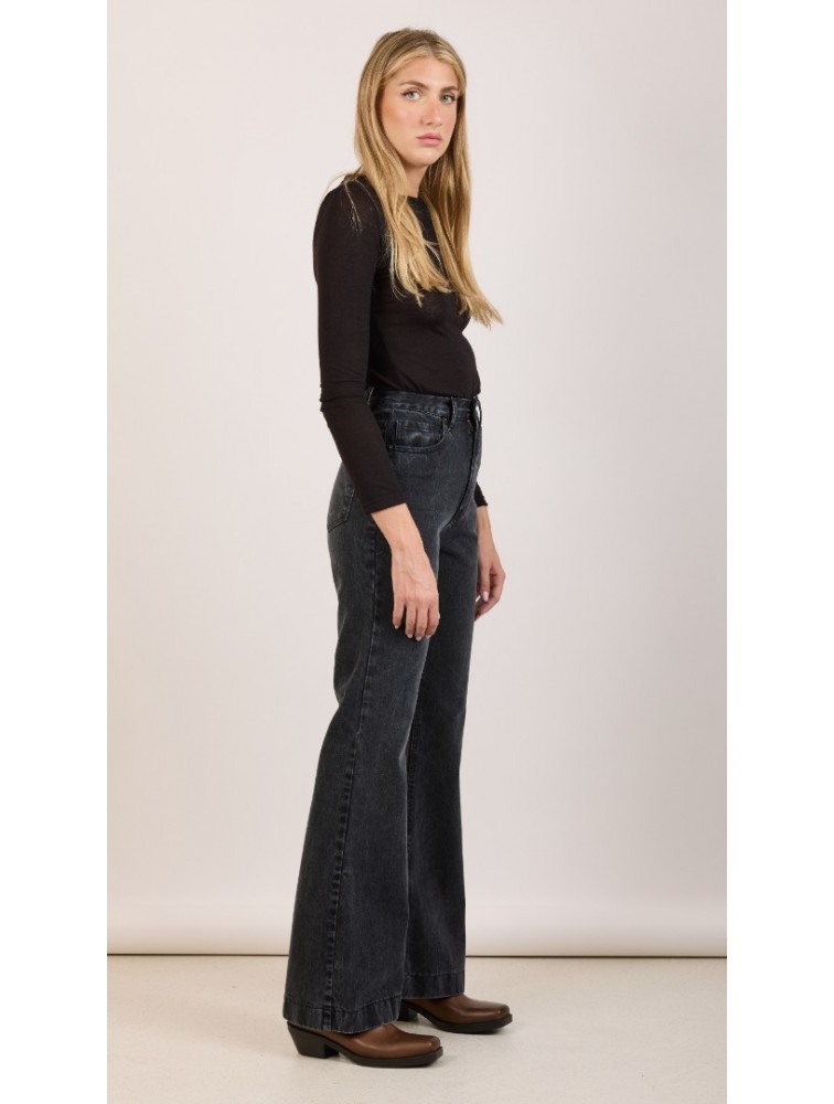 SALT & PEPPER JEANS Alex Vintage Black Fade Out Μαύρο Ψηλόμεσο Τζιν