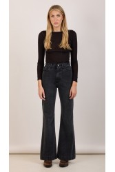 SALT & PEPPER JEANS Alex Vintage Black Fade Out Μαύρο Ψηλόμεσο Τζιν