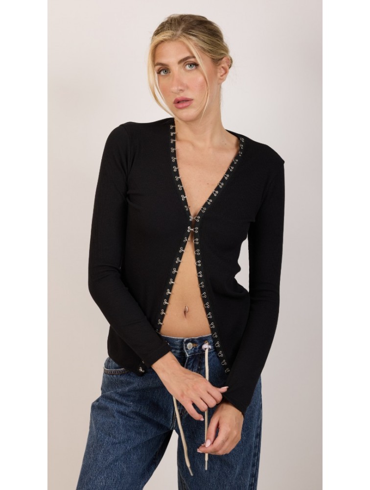 SALT & PEPPER JEANS Amalia Black Μαύρο Τοπ