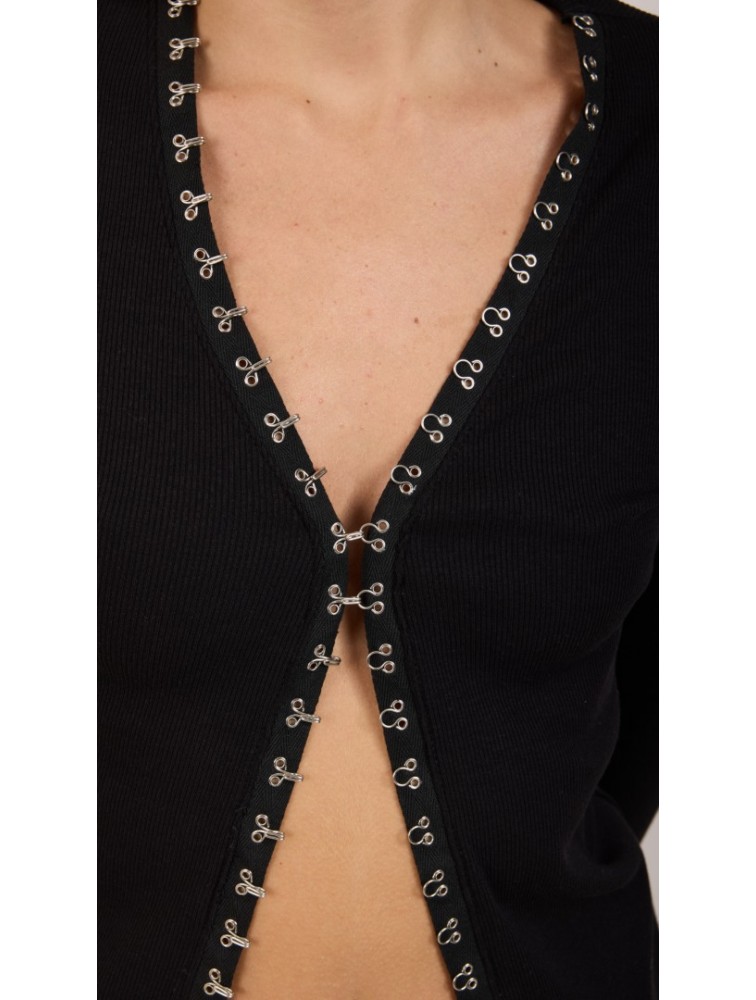 SALT & PEPPER JEANS Amalia Black Μαύρο Τοπ