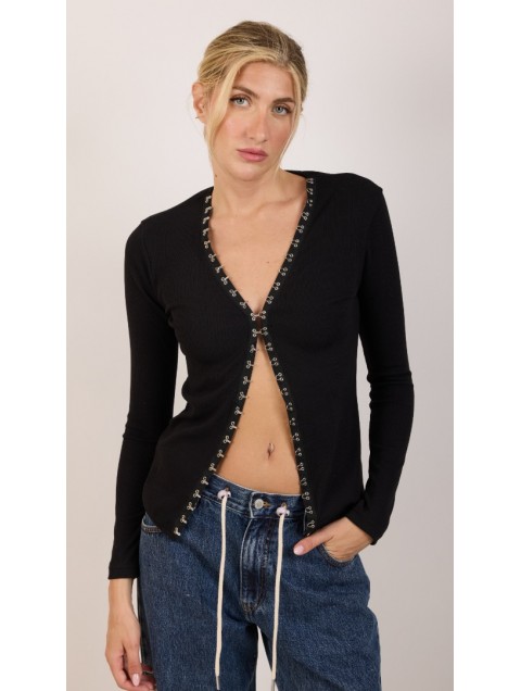 SALT & PEPPER JEANS Amalia Black Μαύρο Τοπ