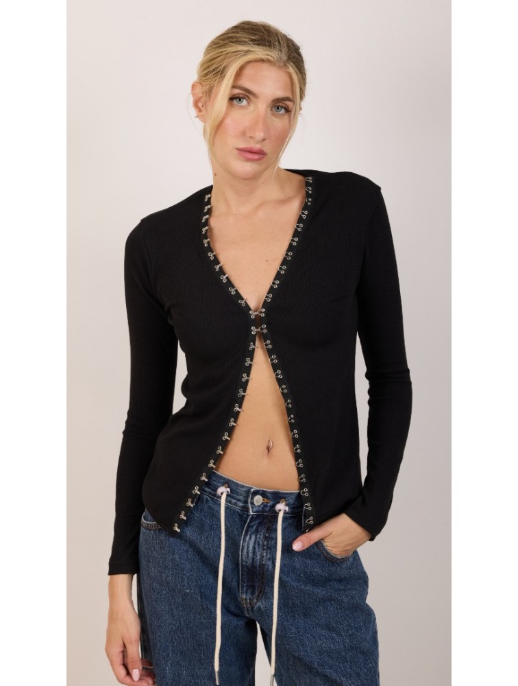 SALT & PEPPER JEANS Amalia Black Μαύρο Τοπ