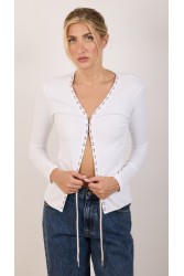 SALT & PEPPER JEANS Amalia Off White Λευκό Τοπ