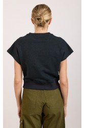SALT & PEPPER JEANS Reina Black Μαύρο Κροπ Τοπ