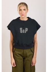 SALT & PEPPER JEANS Reina Black Μαύρο Κροπ Τοπ