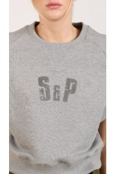 SALT & PEPPER JEANS Reina Grey Γκρι Κροπ Τοπ