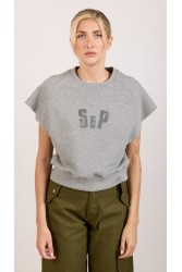 SALT & PEPPER JEANS Reina Grey Γκρι Κροπ Τοπ