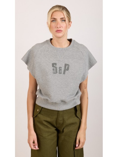 SALT & PEPPER JEANS Reina Grey Γκρι Κροπ Τοπ