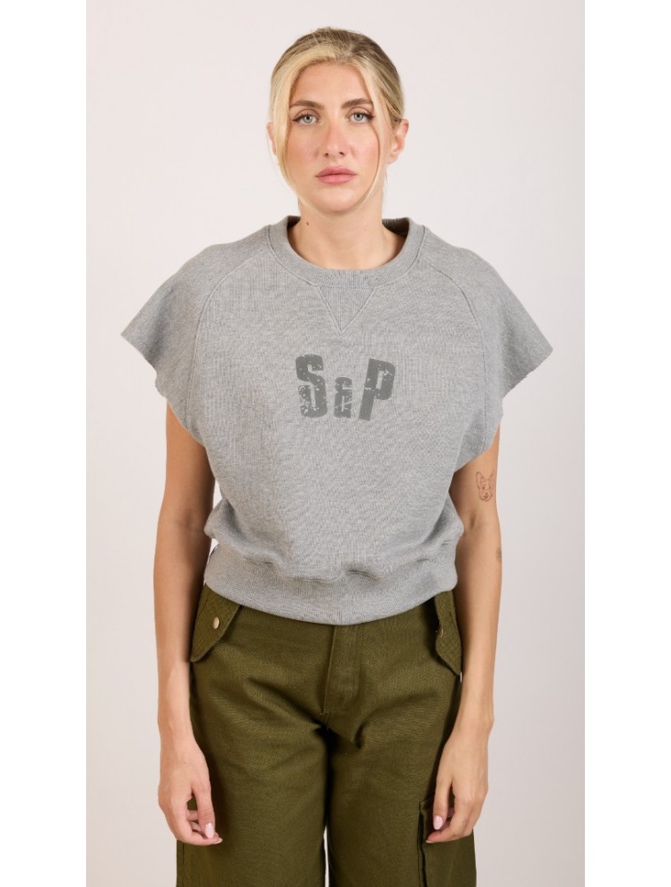 SALT & PEPPER JEANS Reina Grey Γκρι Κροπ Τοπ