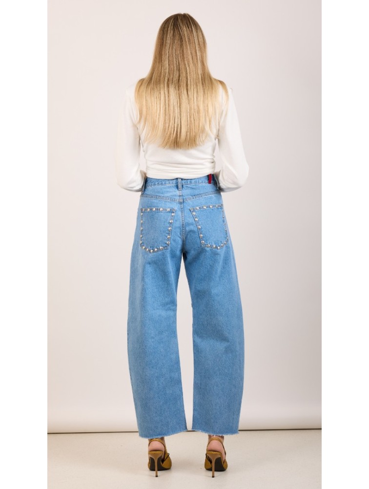 SALT & PEPPER JEANS Stacy Medium Studded Ψηλόμεσο Τζιν με Τρουκς