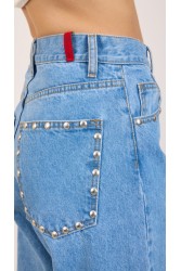 SALT & PEPPER JEANS Stacy Medium Studded Ψηλόμεσο Τζιν με Τρουκς
