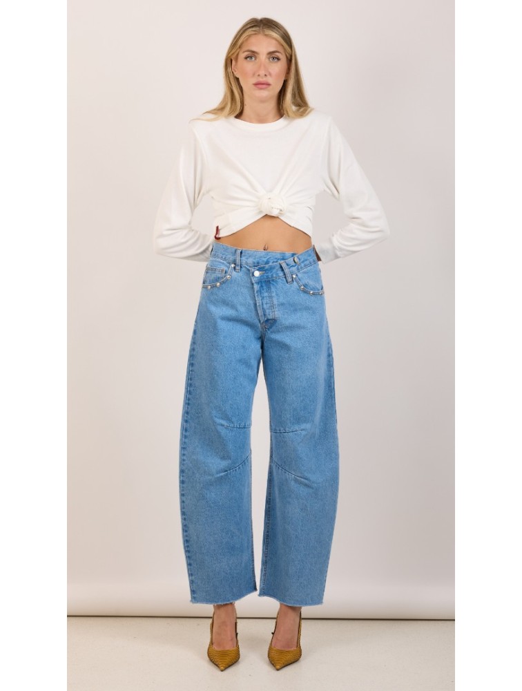 SALT & PEPPER JEANS Stacy Medium Studded Ψηλόμεσο Τζιν με Τρουκς