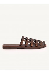 SANDALISTA Grillet Stellar Bronze Γυναικεία Δερμάτινα Mules/Σανδάλια Μπρονζέ