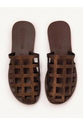 SANDALISTA Grillet Stellar Bronze Γυναικεία Δερμάτινα Mules/Σανδάλια Μπρονζέ