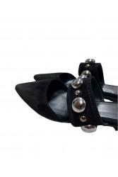 SANDALISTA Cozy Stellar Γυναικεία Μαύρα Δερμάτινα mules
