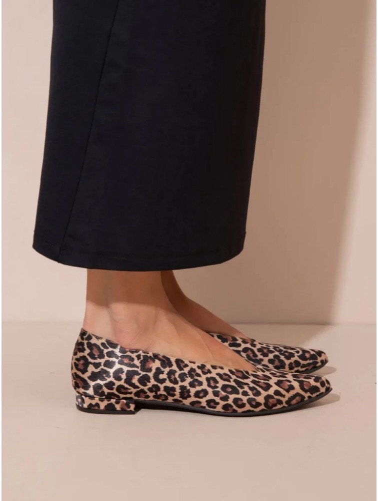 SANDALISTA  Lionne Women's Leather Ballerinas Leopard Γυναικείες Δερμάτινες Μπαλαρίνες Λεοπάρ