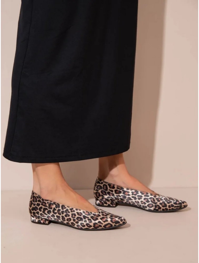 SANDALISTA  Lionne Women's Leather Ballerinas Leopard Γυναικείες Δερμάτινες Μπαλαρίνες Λεοπάρ
