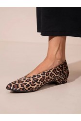SANDALISTA  Lionne Women's Leather Ballerinas Leopard Γυναικείες Δερμάτινες Μπαλαρίνες Λεοπάρ