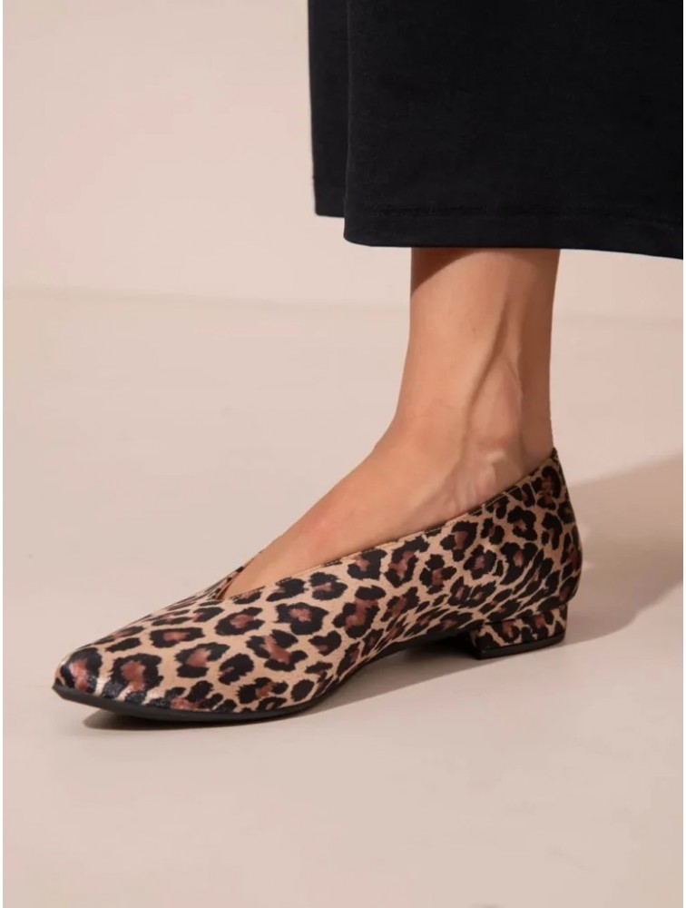 SANDALISTA  Lionne Women's Leather Ballerinas Leopard Γυναικείες Δερμάτινες Μπαλαρίνες Λεοπάρ