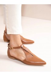 SANDALISTA Cheville Γυναικεία Καφέ Δερμάτινα mules